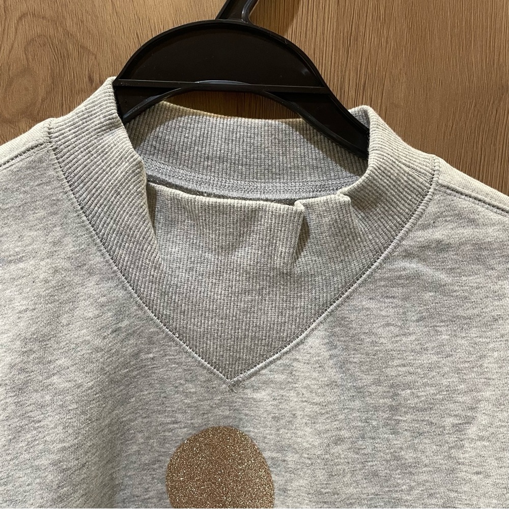 Isabel Marant Heather Gray Sweatshirt with Brown Logo - Picture 6 of 9